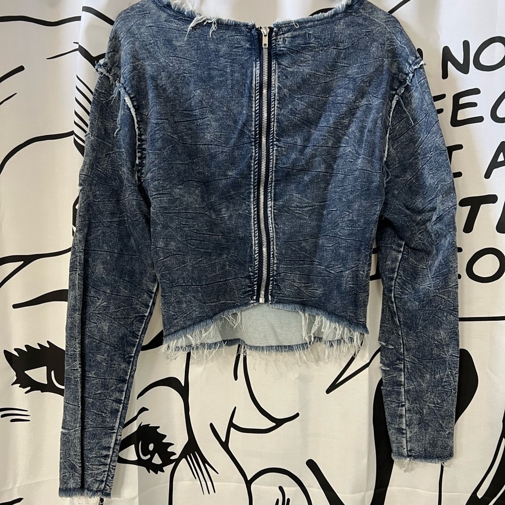 Distressed Jean shirt